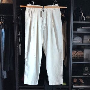 Na Nin “Lena” Raw Silk Pants- Cream